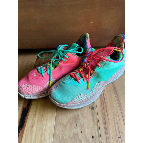 Under Armour Curry HOVR Splash 2 Sour Patch Shoes 3025637-600 Mens Size 11.5 - Picture 4 of 12